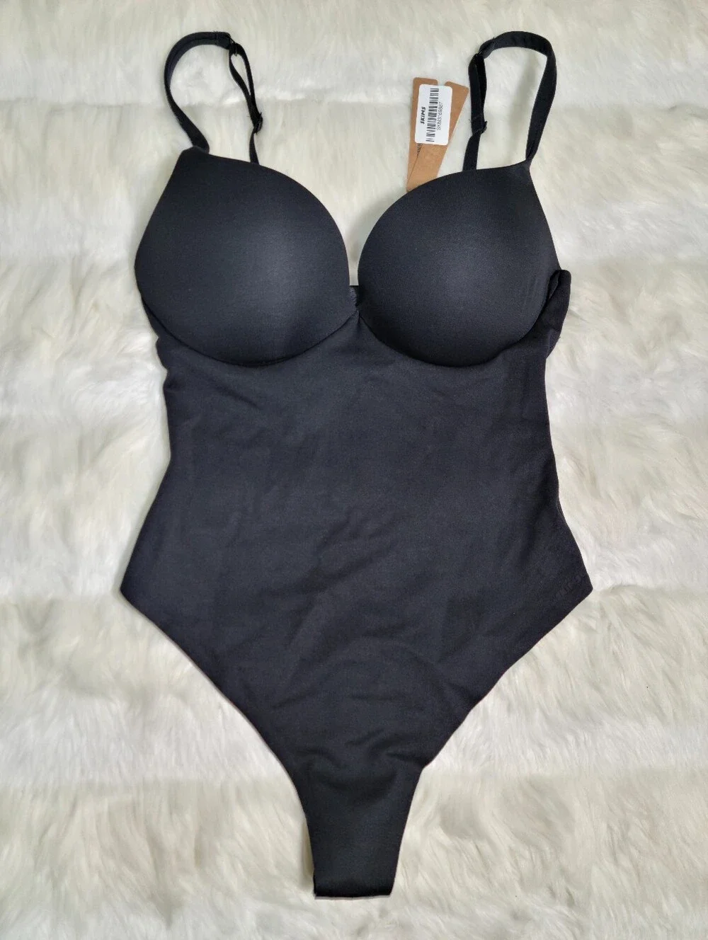 SKIMS Ultimate Thong Bodysuit Black Onyx Small Women NEW